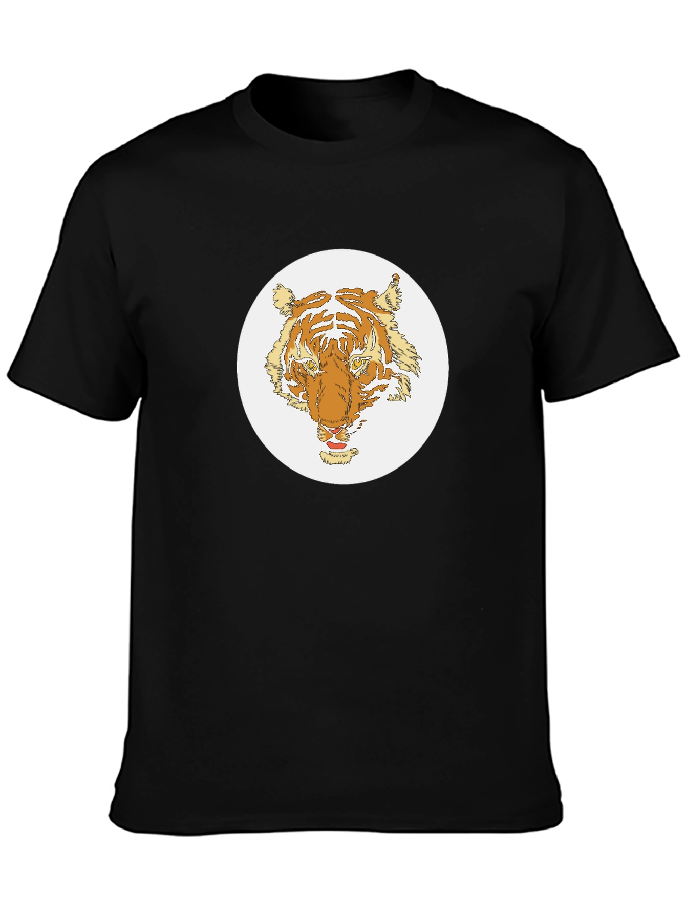 Tiger Graphic Tee - Black Cotton Blend