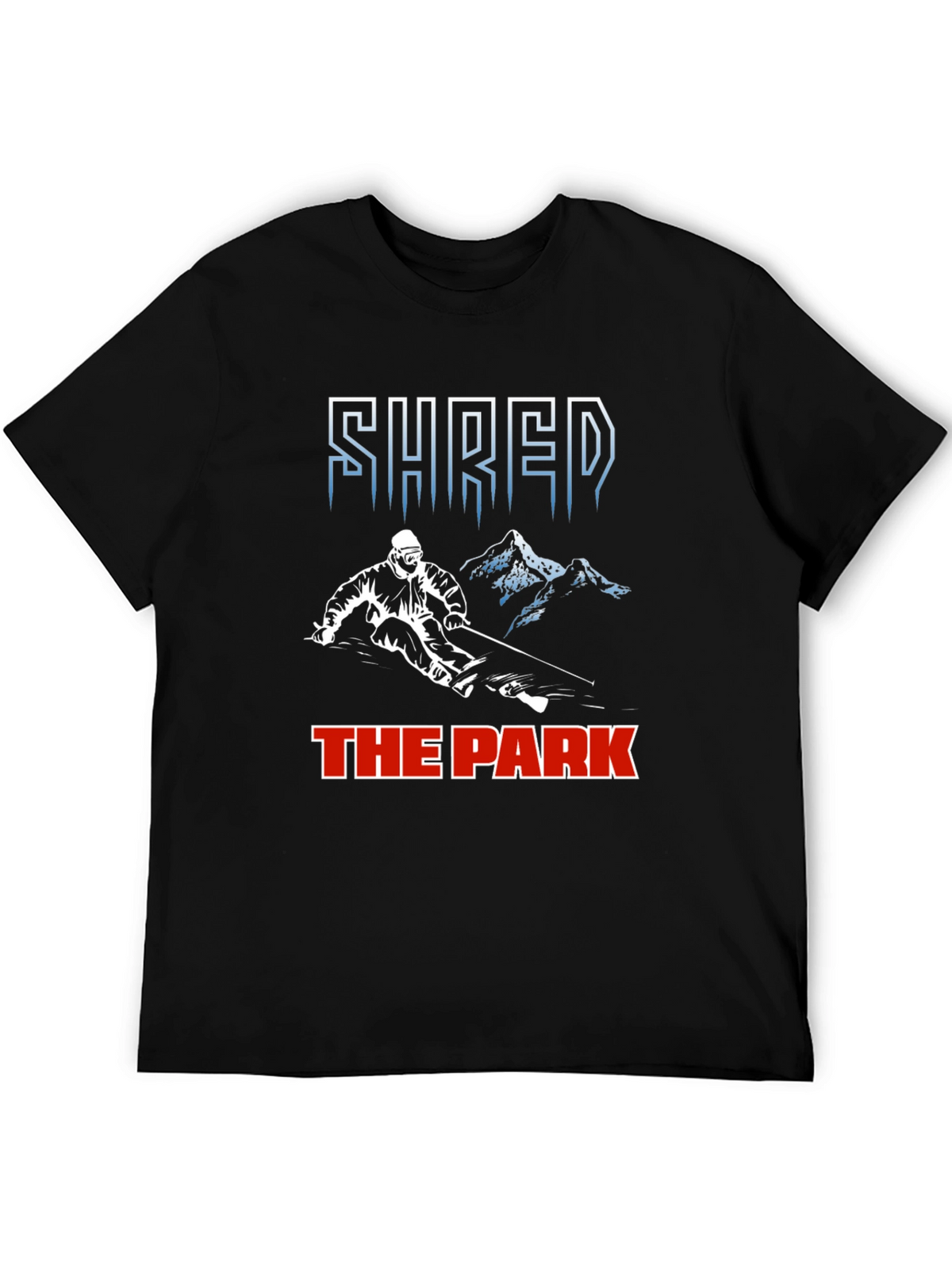 Shred The Park T-Shirt Skiing Snowboarding Tee