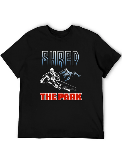 Shred The Park T-Shirt Skiing Snowboarding Tee