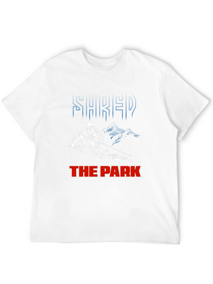 Shred The Park T-Shirt Skiing Snowboarding Tee