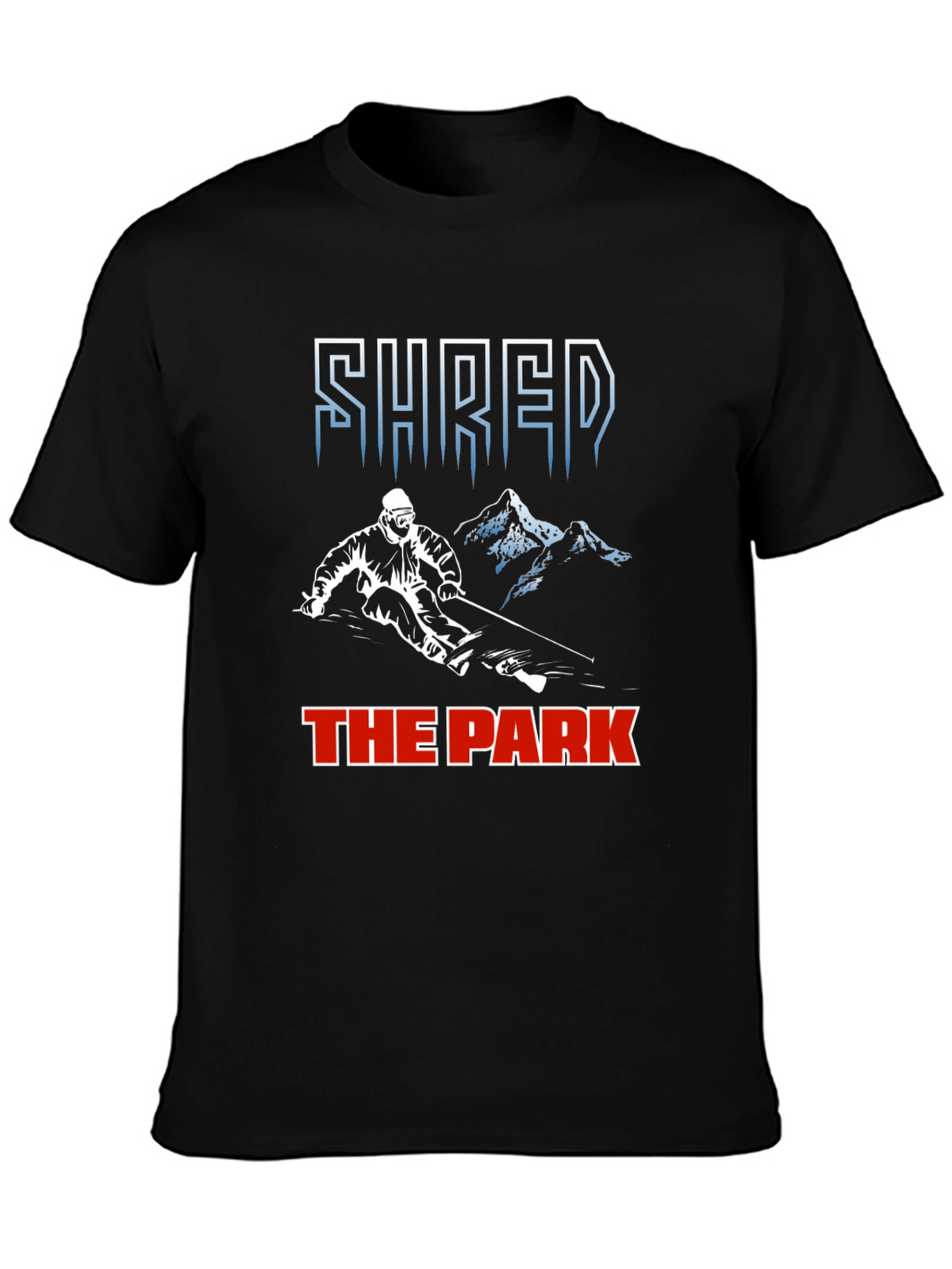 Shred The Park T-Shirt Skiing Snowboarding Tee