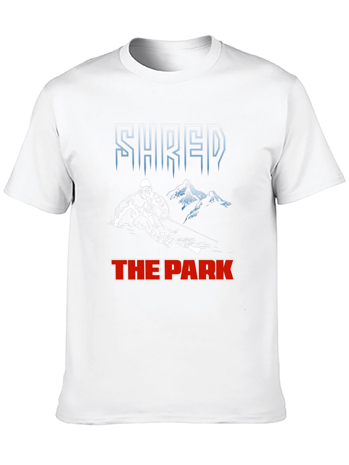 Shred The Park T-Shirt Skiing Snowboarding Tee