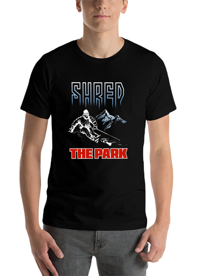 Shred The Park T-Shirt Skiing Snowboarding Tee