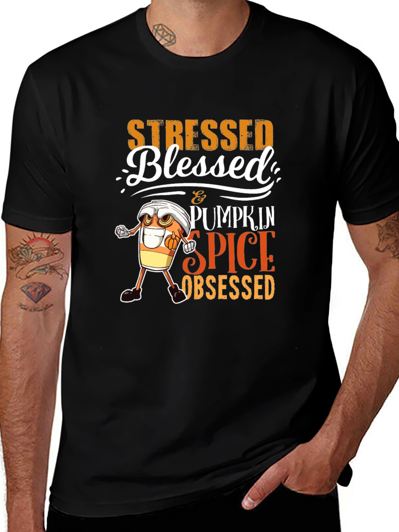 Stressed Blessed Pumpkin Spice Obsessed T-Shirt