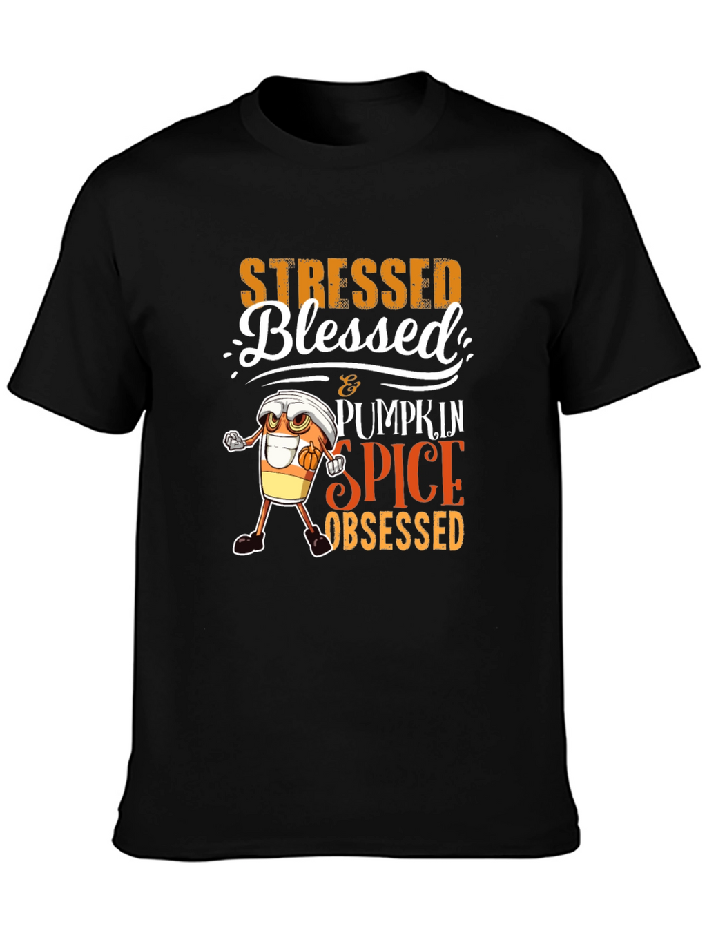 Stressed Blessed Pumpkin Spice Obsessed T-Shirt
