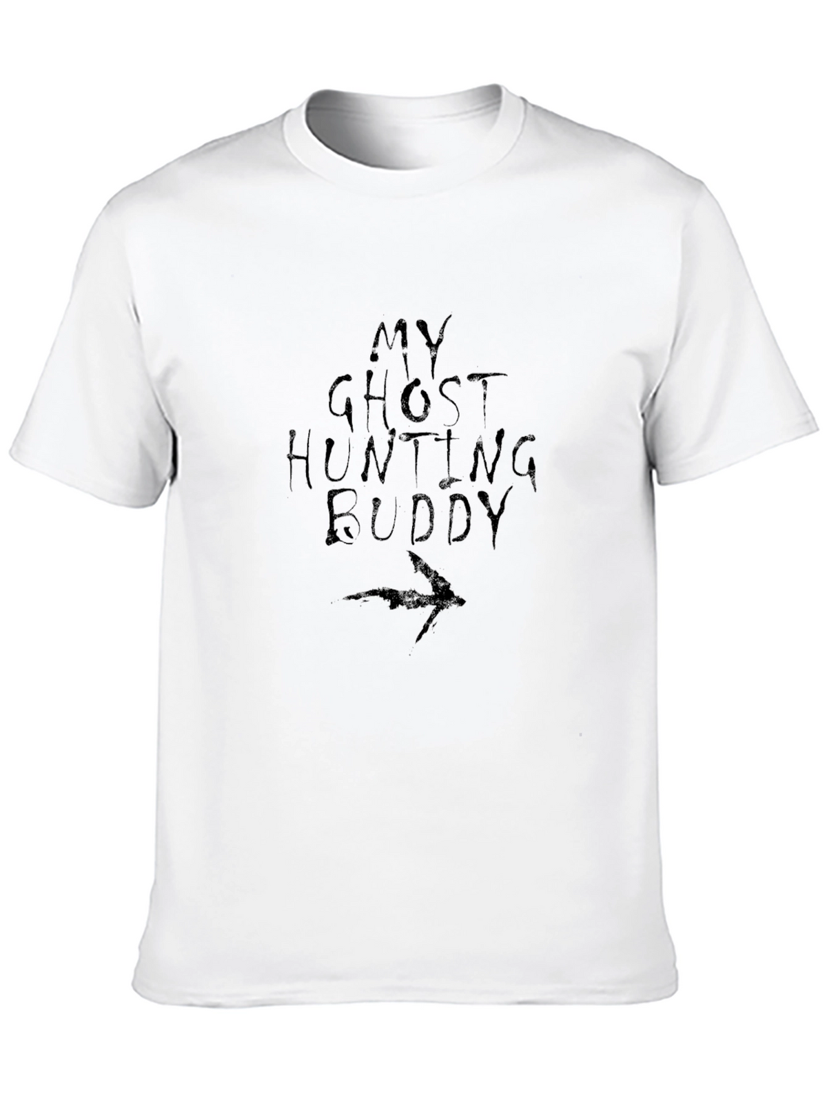 Ghost Hunting Buddy Black Graphic T-Shirt