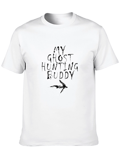 Ghost Hunting Buddy Black Graphic T-Shirt