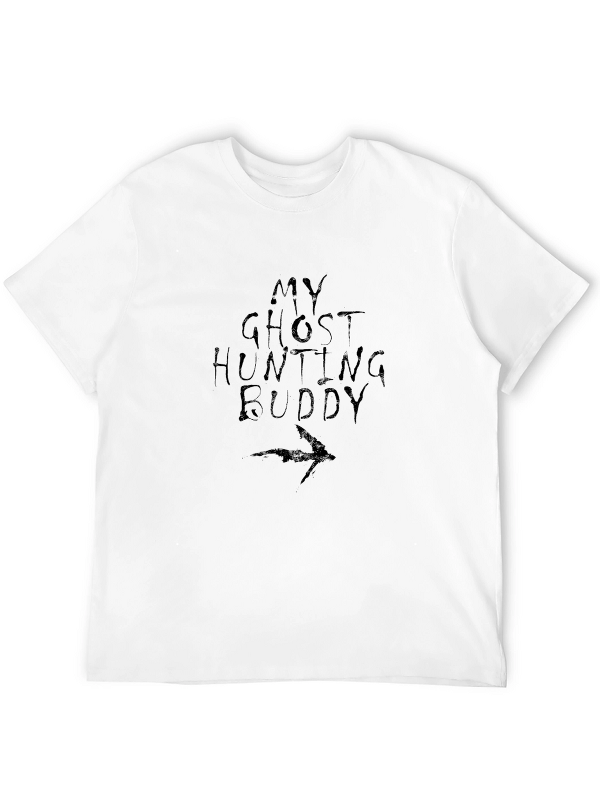 Ghost Hunting Buddy Black Graphic T-Shirt