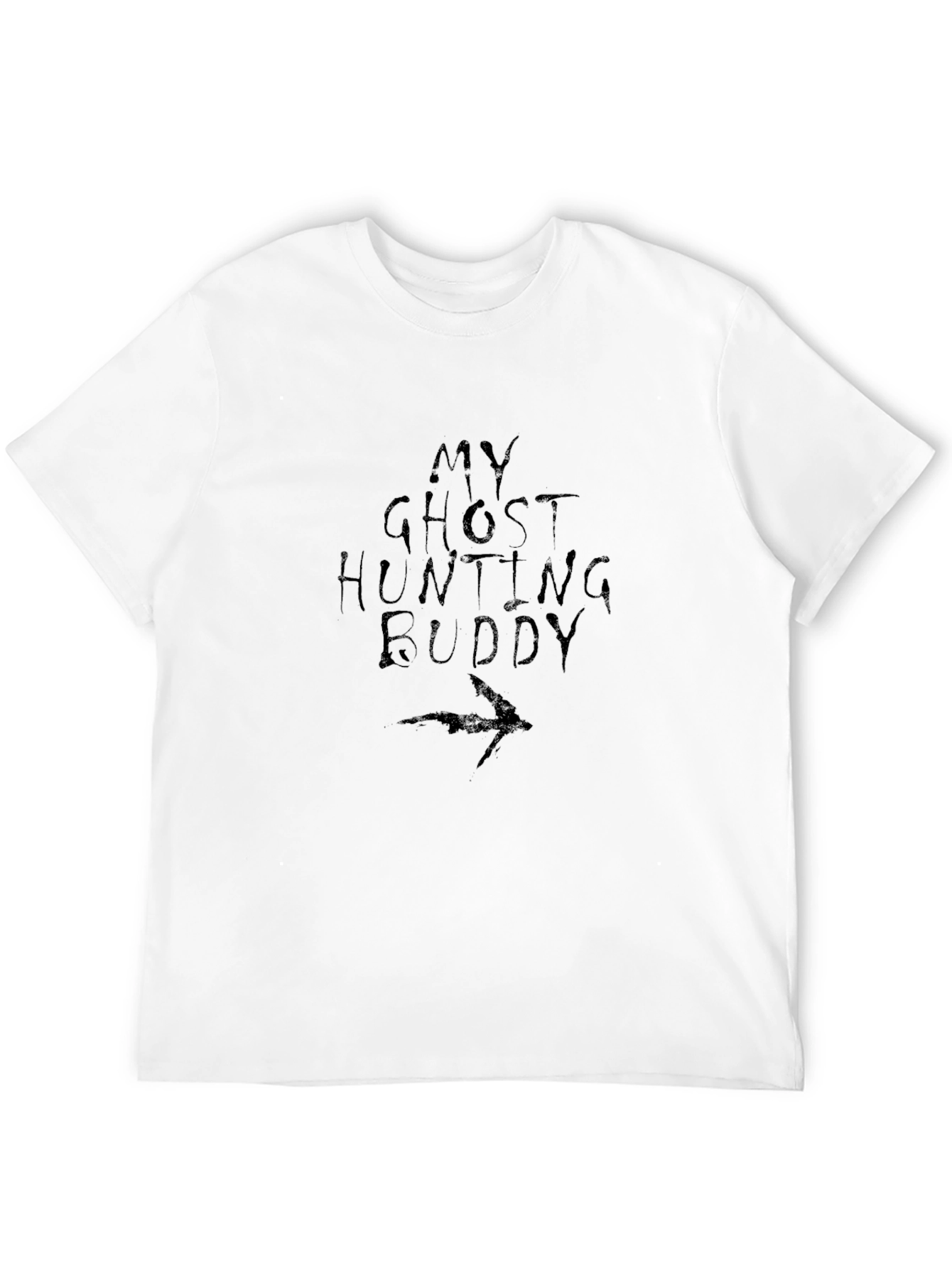 Ghost Hunting Buddy Black Graphic T-Shirt