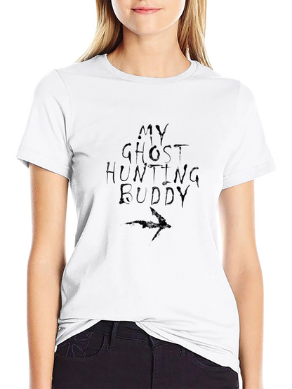 Ghost Hunting Buddy Black Graphic T-Shirt