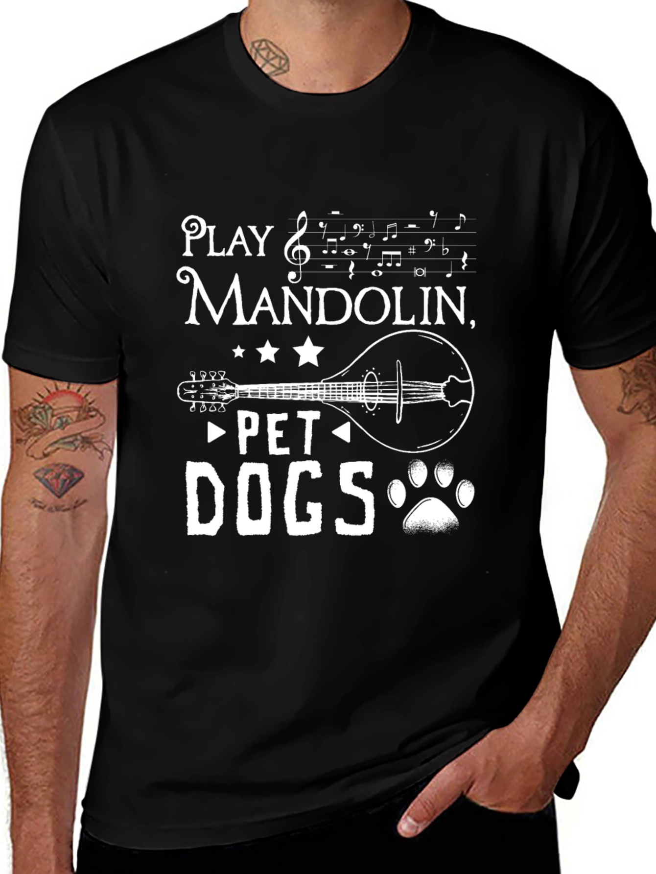 Play Mandolin Pet Dogs - Graphic T-Shirt