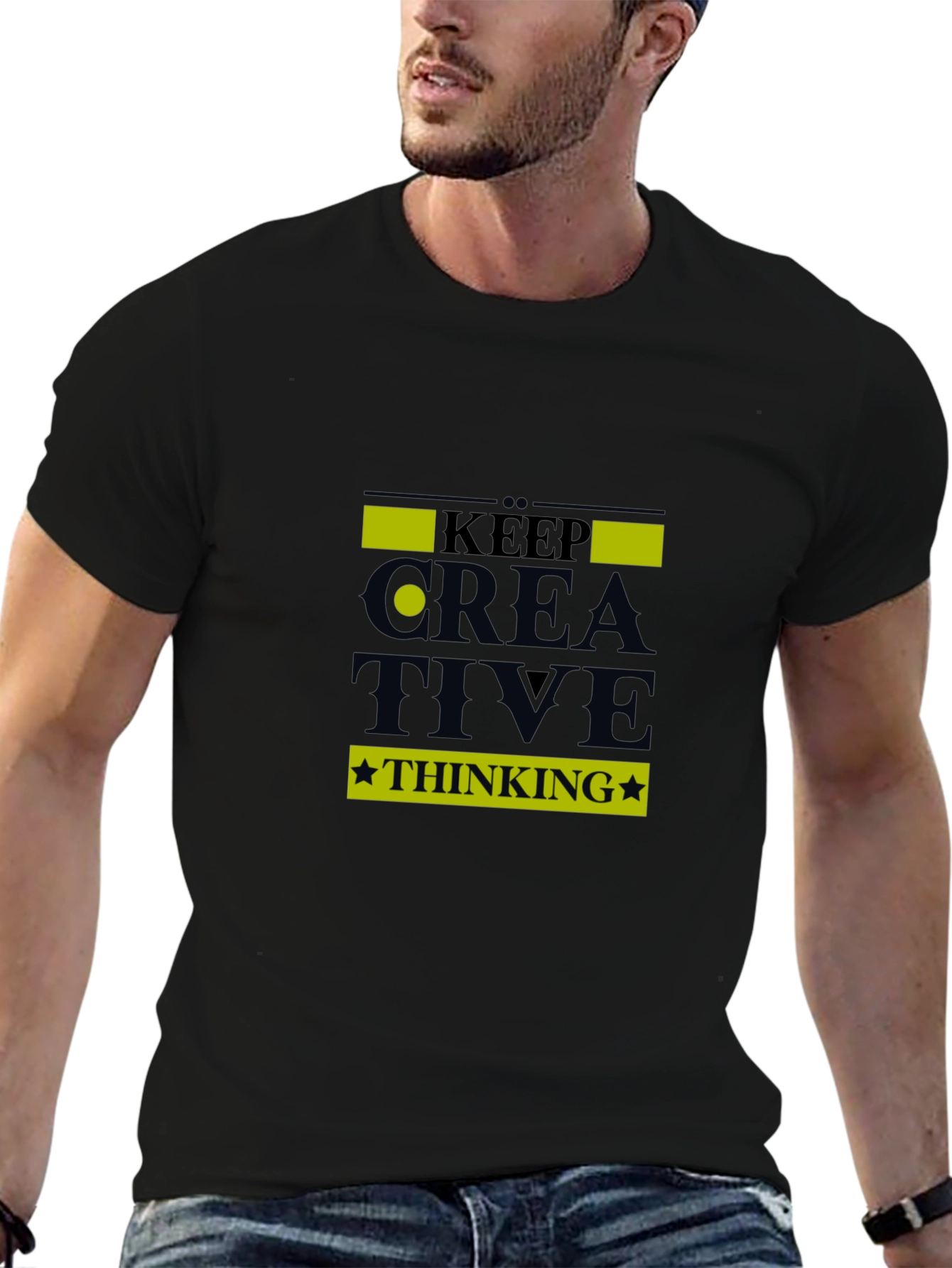 Keep Creative Thinking Black T-Shirt