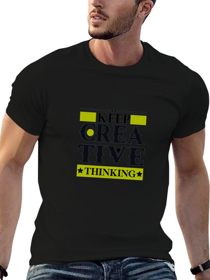 Keep Creative Thinking Black T-Shirt