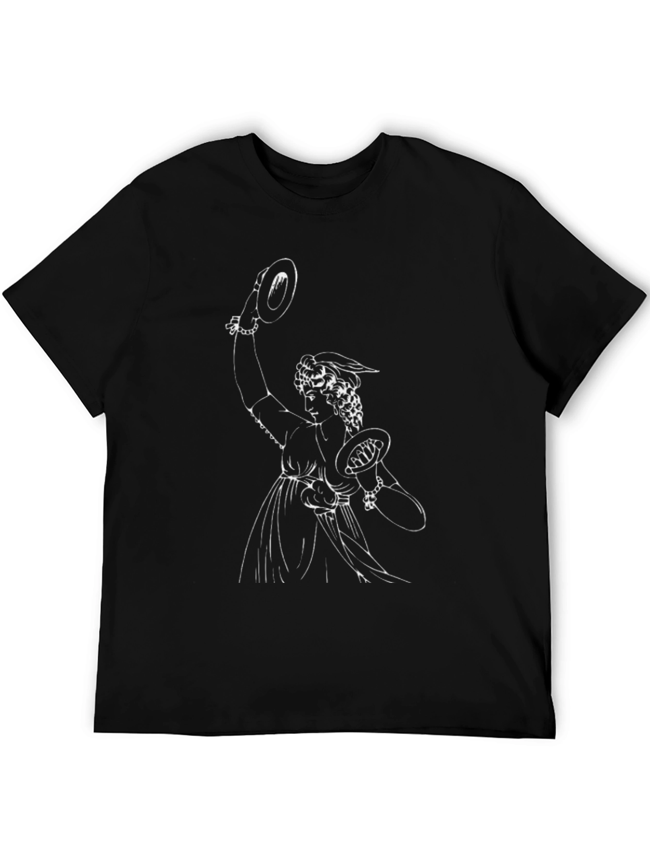 Vintage Greek Muse Graphic Tee - Black