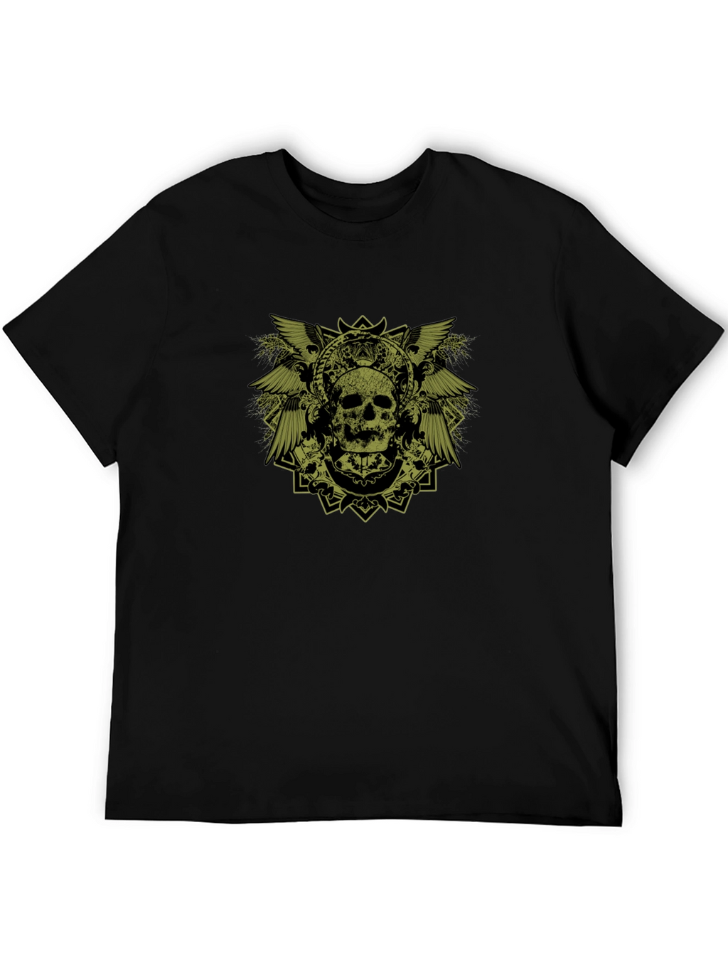 Skull Graphic Print Black T-Shirt