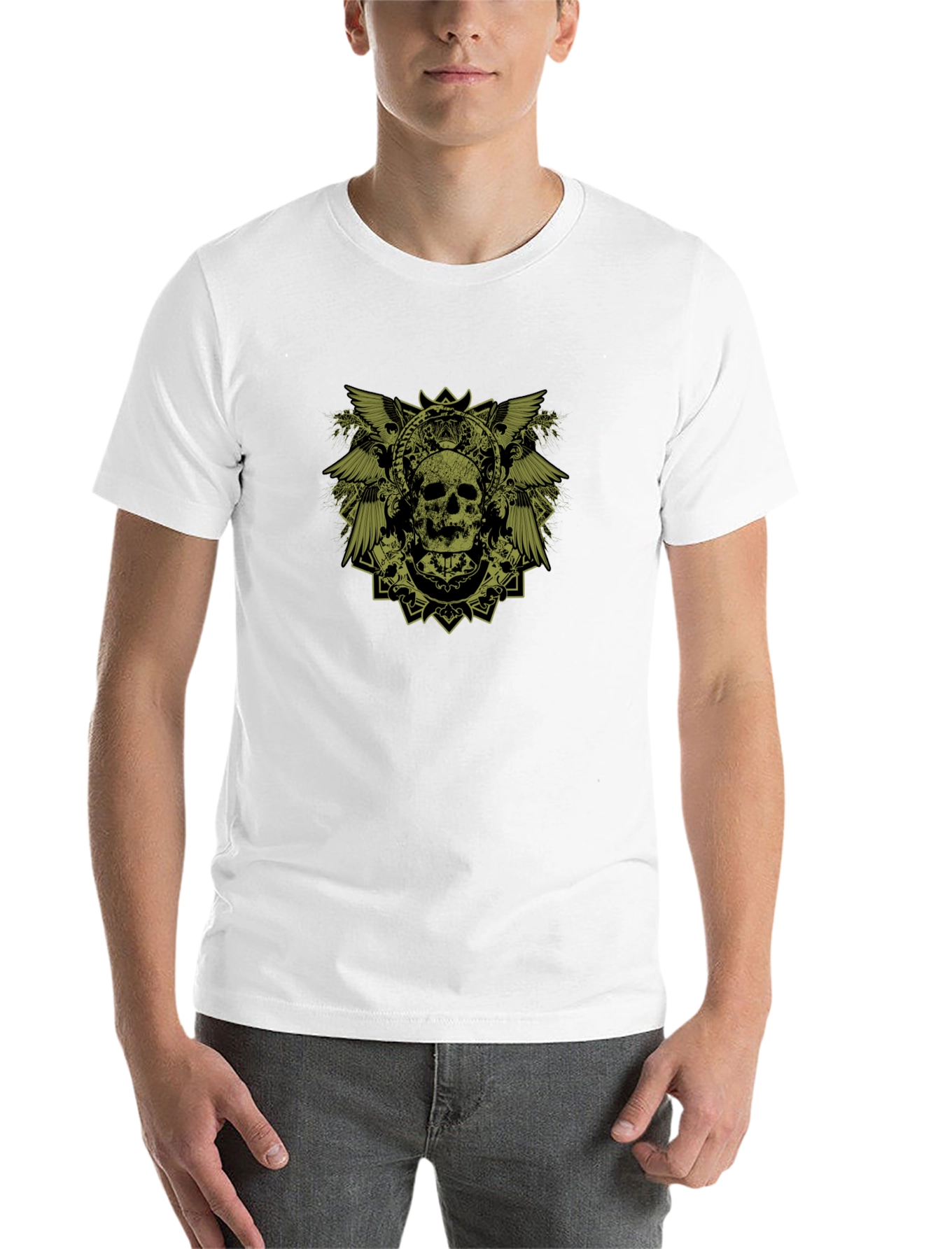 Skull Graphic Print Black T-Shirt