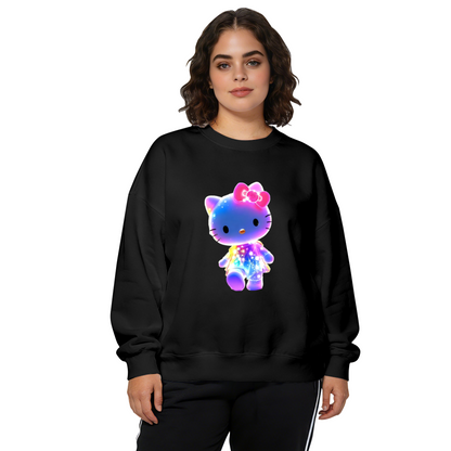 Glowing Galaxy Hello Kitty Aesthetic Crewneck Sweatshirt