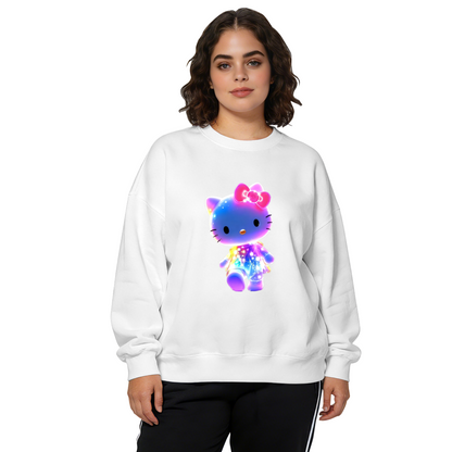 Glowing Galaxy Hello Kitty Aesthetic Crewneck Sweatshirt
