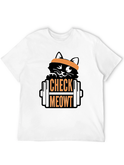Check Meowt T-Shirt - Gym Cat Workout Tee