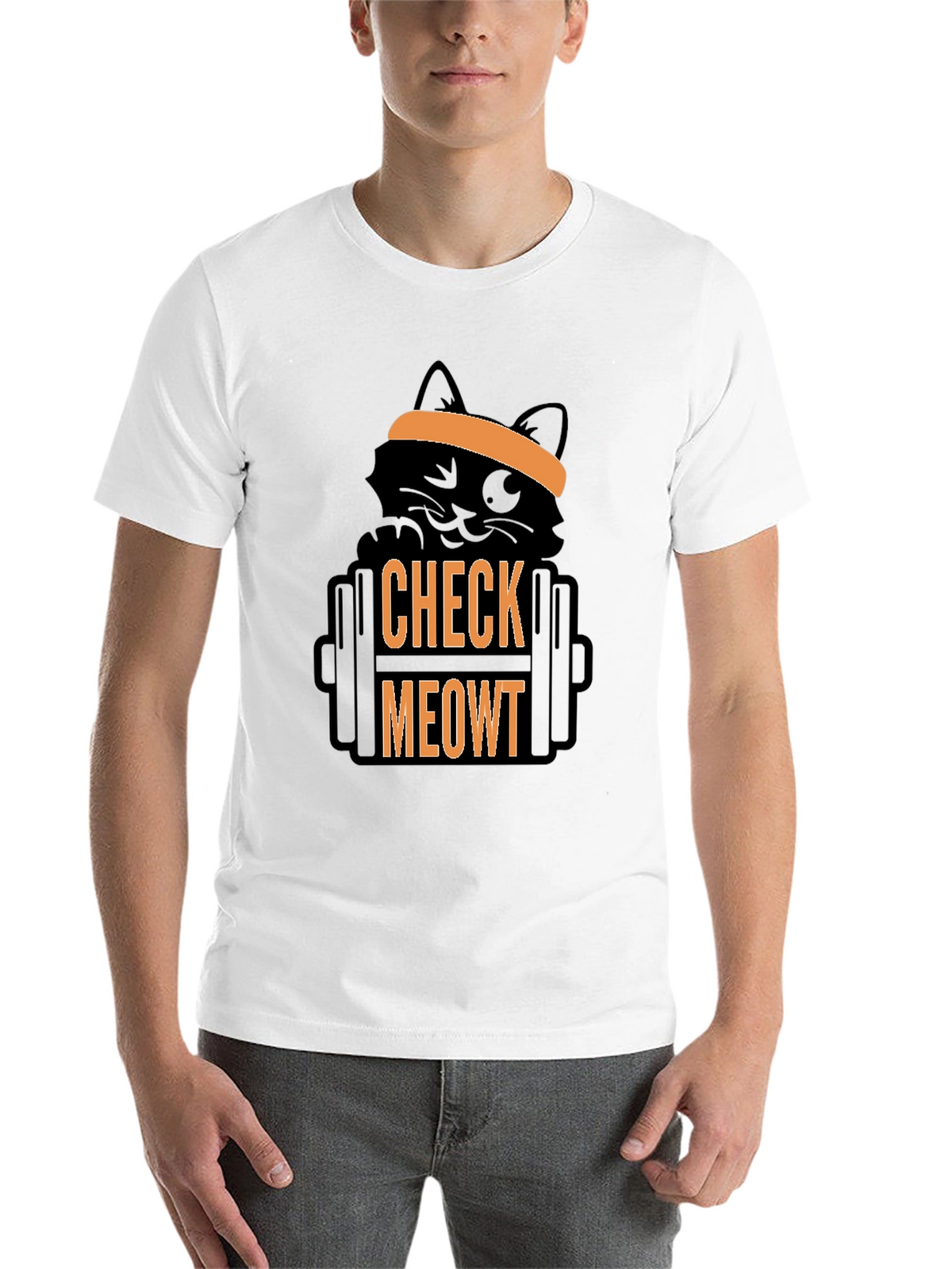 Check Meowt T-Shirt - Gym Cat Workout Tee