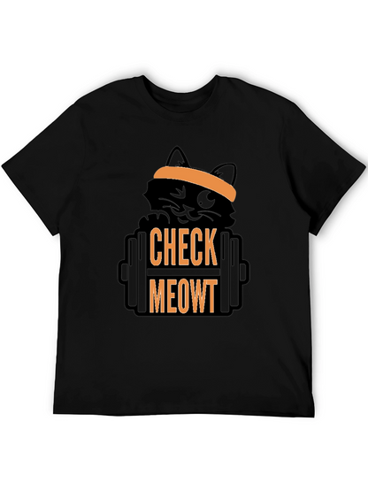 Check Meowt T-Shirt - Gym Cat Workout Tee