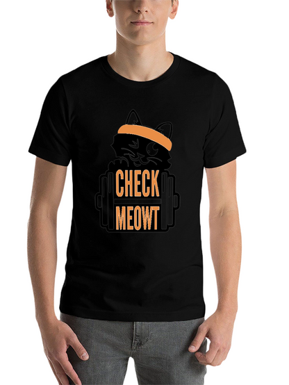 Check Meowt T-Shirt - Gym Cat Workout Tee