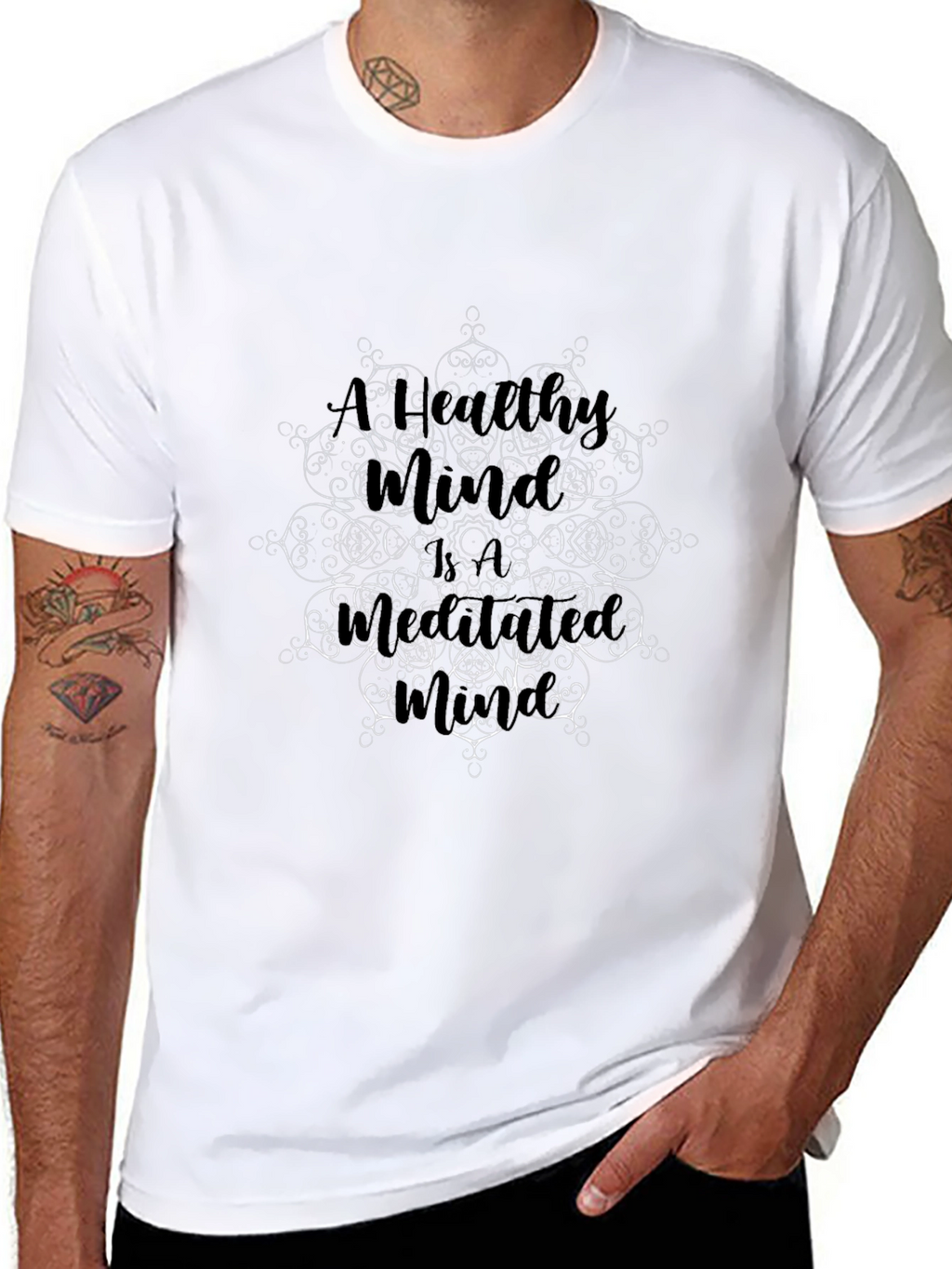 Mandala Art Graphic Black T-Shirt