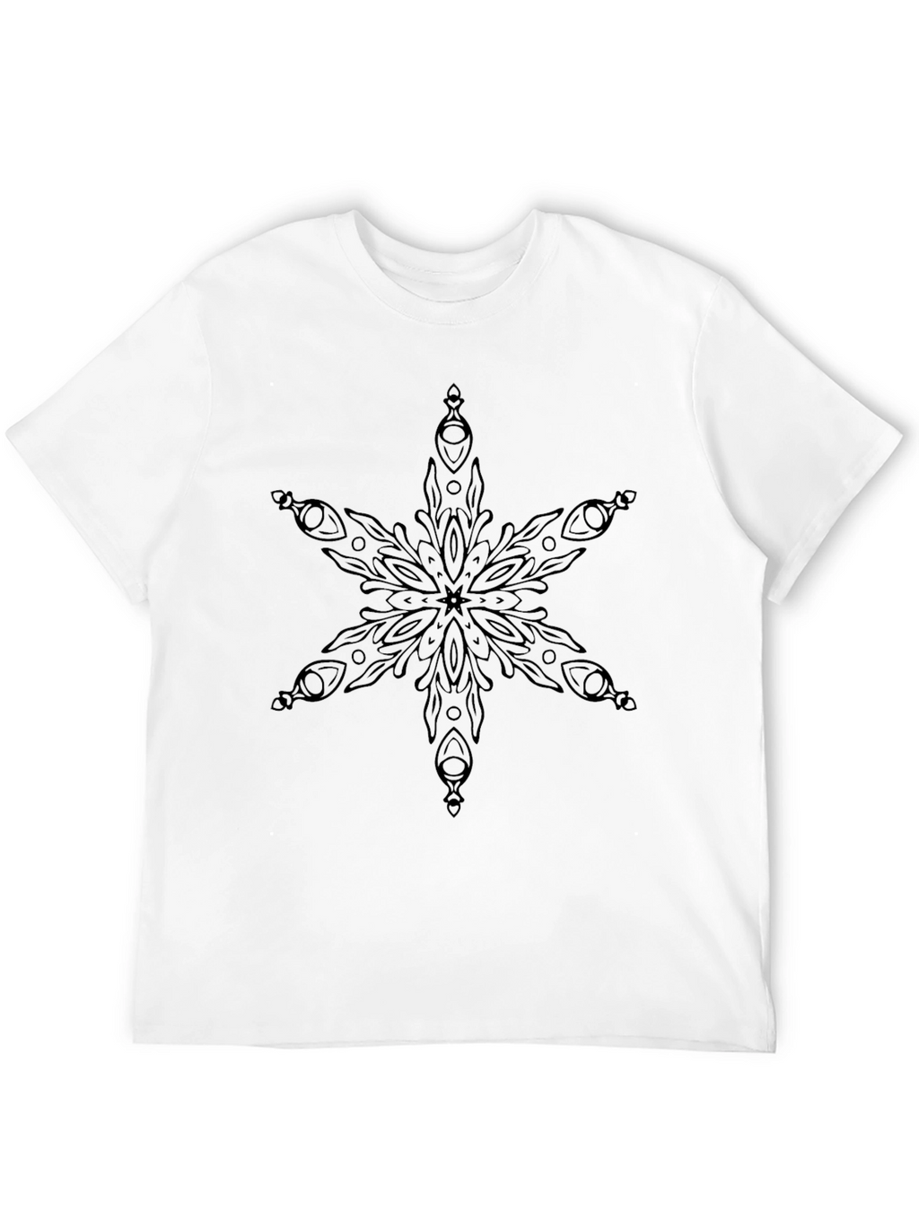 Black Snowflake Graphic Tee