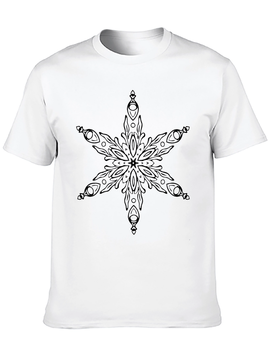Black Snowflake Graphic Tee