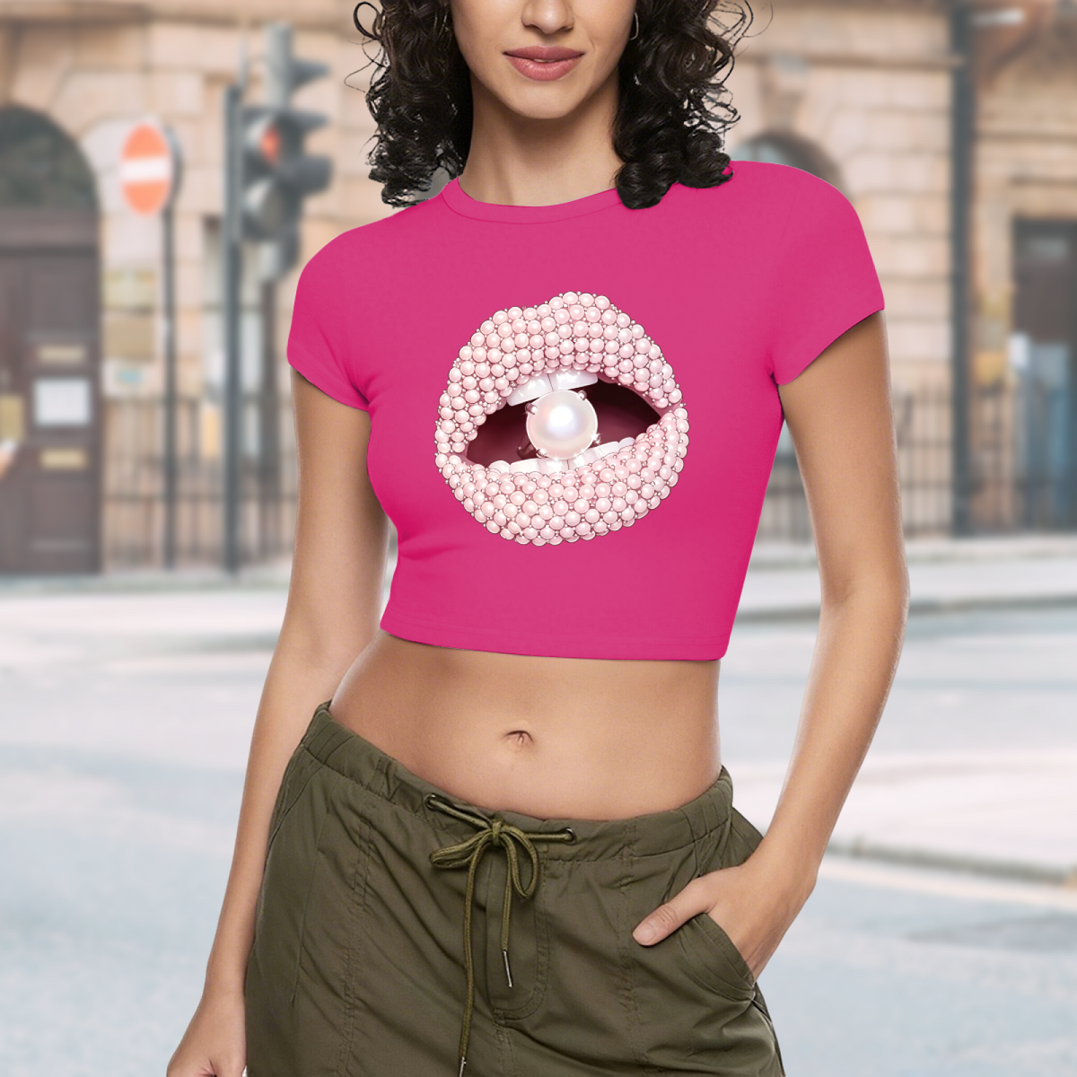 Graffiti Attitude I Don¡¯t Give A Hit Black Crop Top