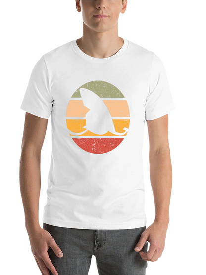 Retro Shark Fin Surfboard Graphic T-Shirt