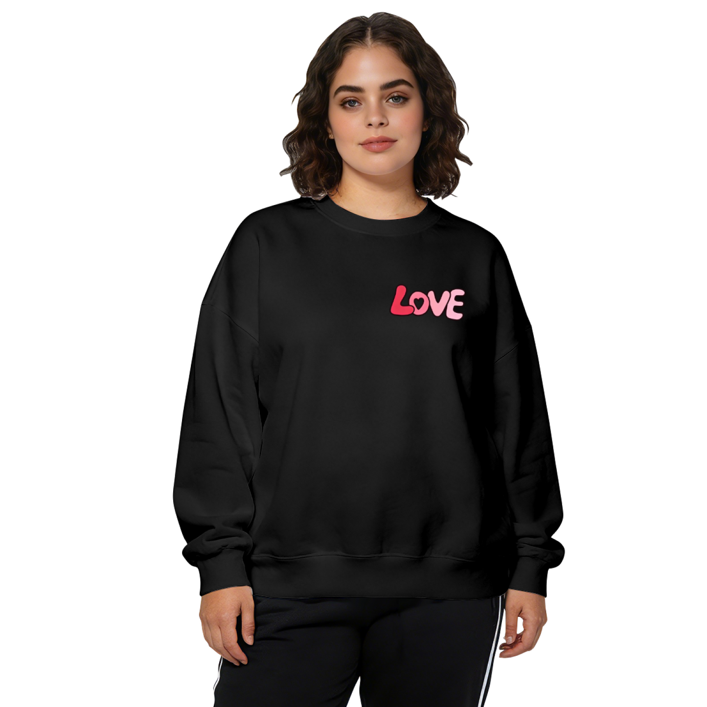 Mini Chest?Print LOVE Simple Crewneck Sweatshirt