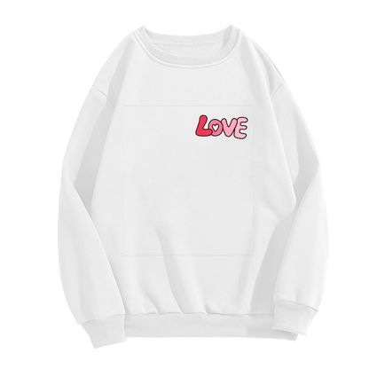 Mini Chest?Print LOVE Simple Crewneck Sweatshirt