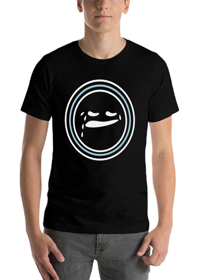 Teary Emoji Graphic Tee - Black