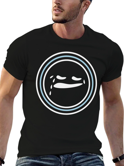 Teary Emoji Graphic Tee - Black
