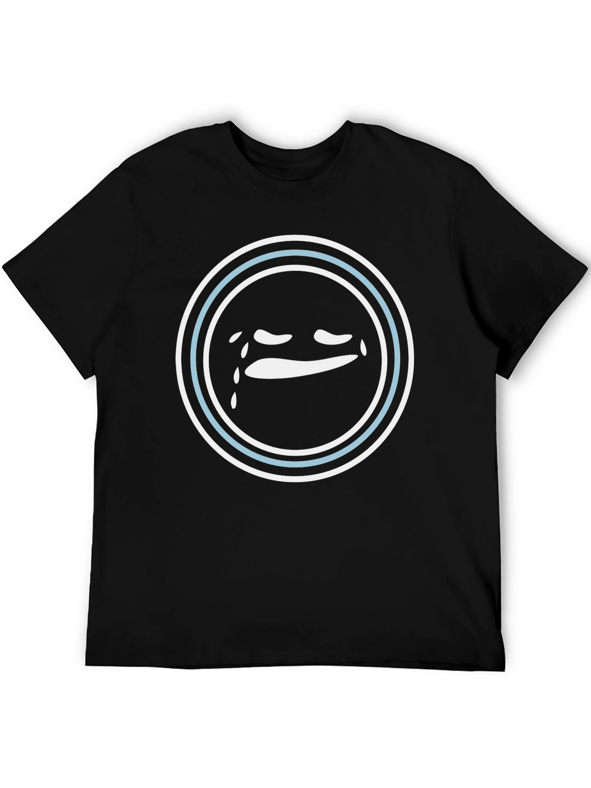 Teary Emoji Graphic Tee - Black