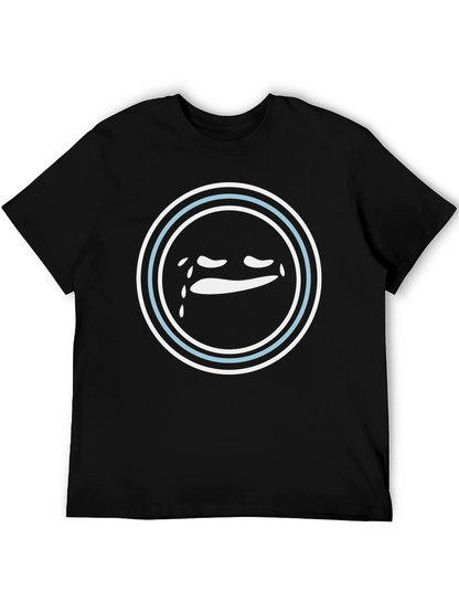 Teary Emoji Graphic Tee - Black