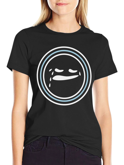 Teary Emoji Graphic Tee - Black