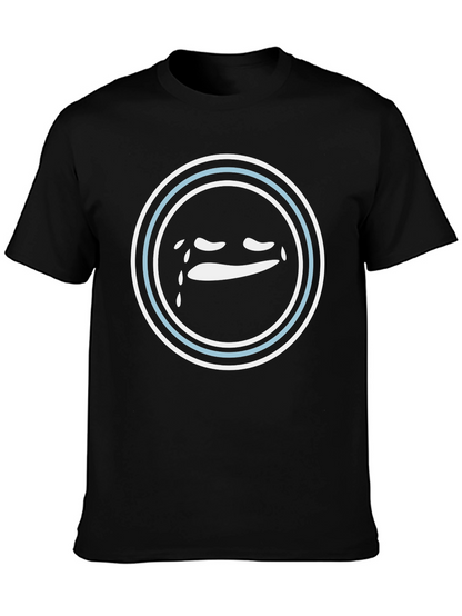 Teary Emoji Graphic Tee - Black