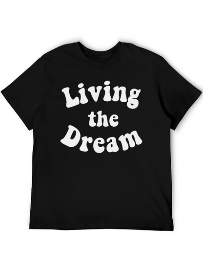 Living the Dream Black Graphic T-Shirt