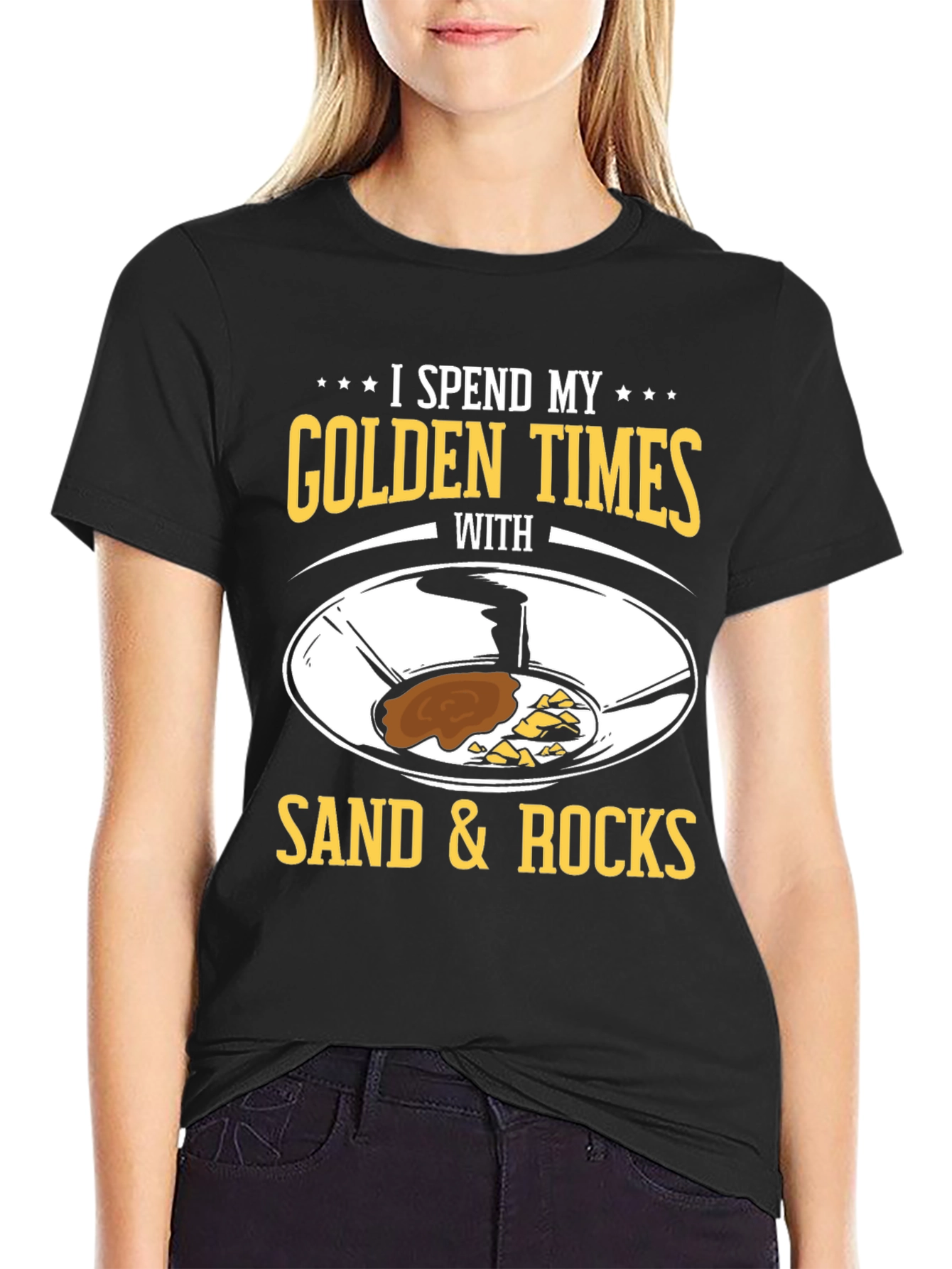 Golden Times Sand & Rocks Graphic T-Shirt