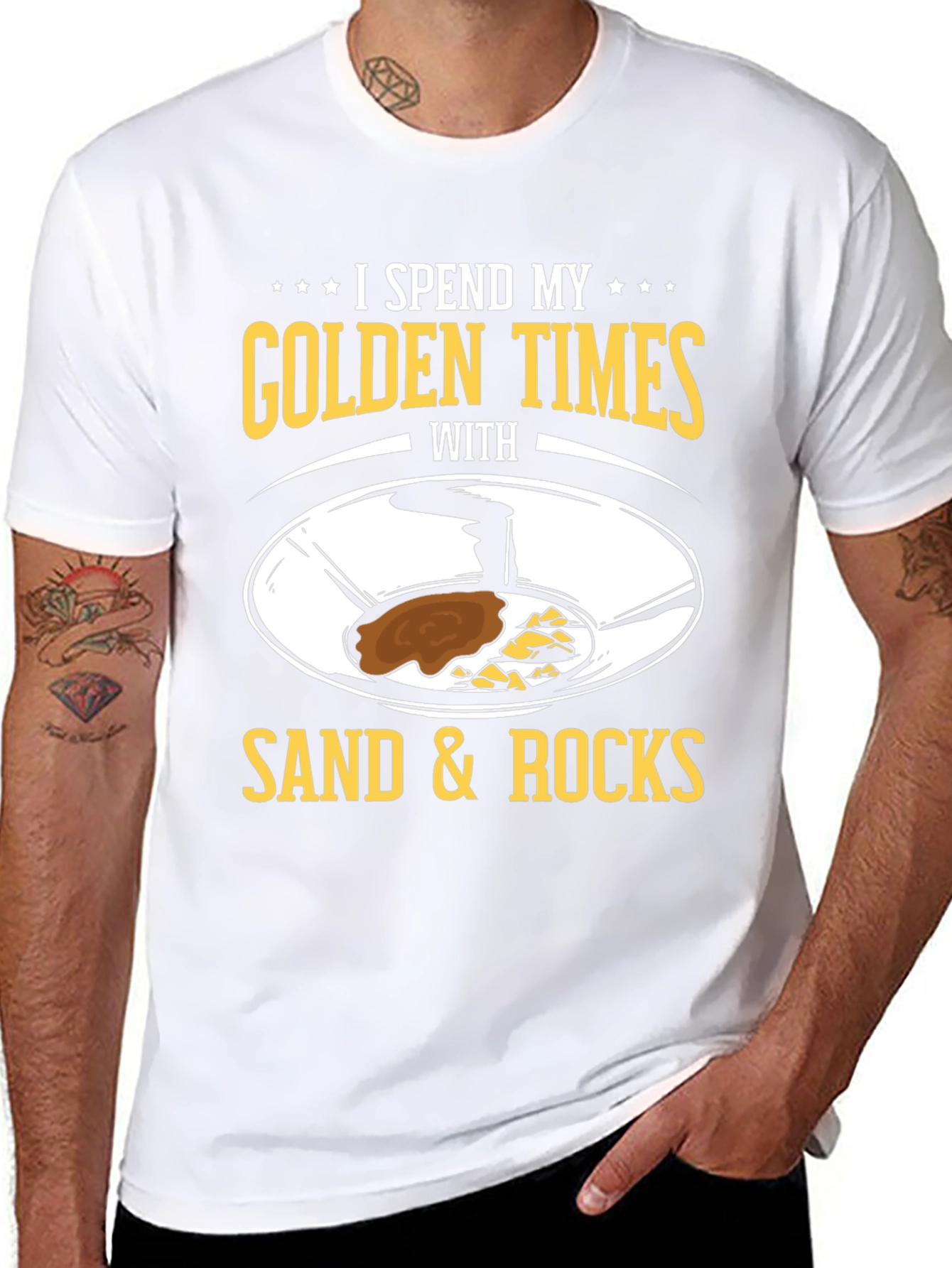 Golden Times Sand & Rocks Graphic T-Shirt