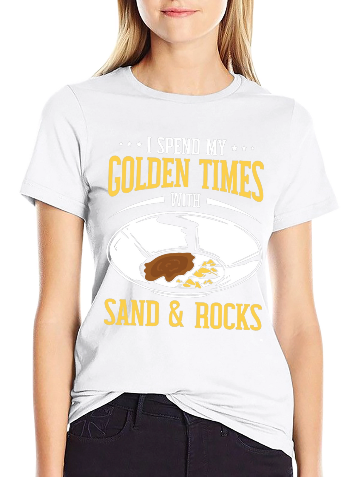 Golden Times Sand & Rocks Graphic T-Shirt