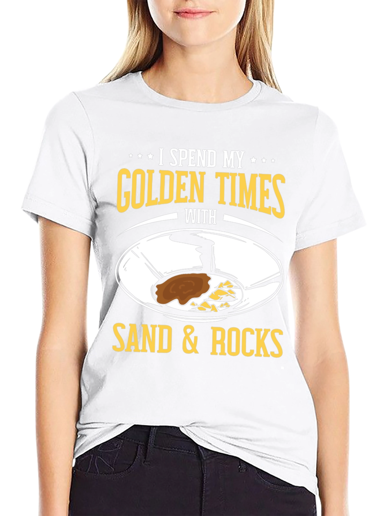 Golden Times Sand & Rocks Graphic T-Shirt