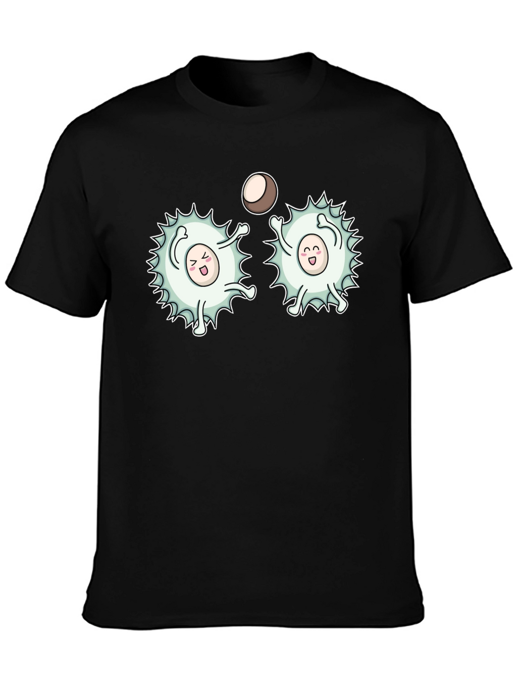 Funny White Blood Cells Playing Ball Black T-Shirt