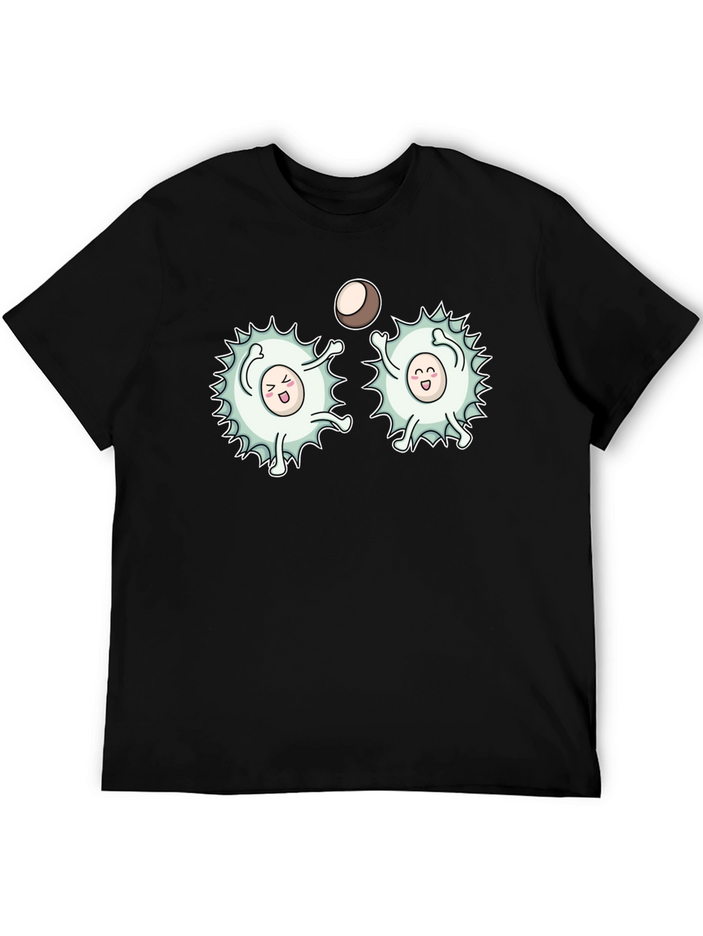 Funny White Blood Cells Playing Ball Black T-Shirt