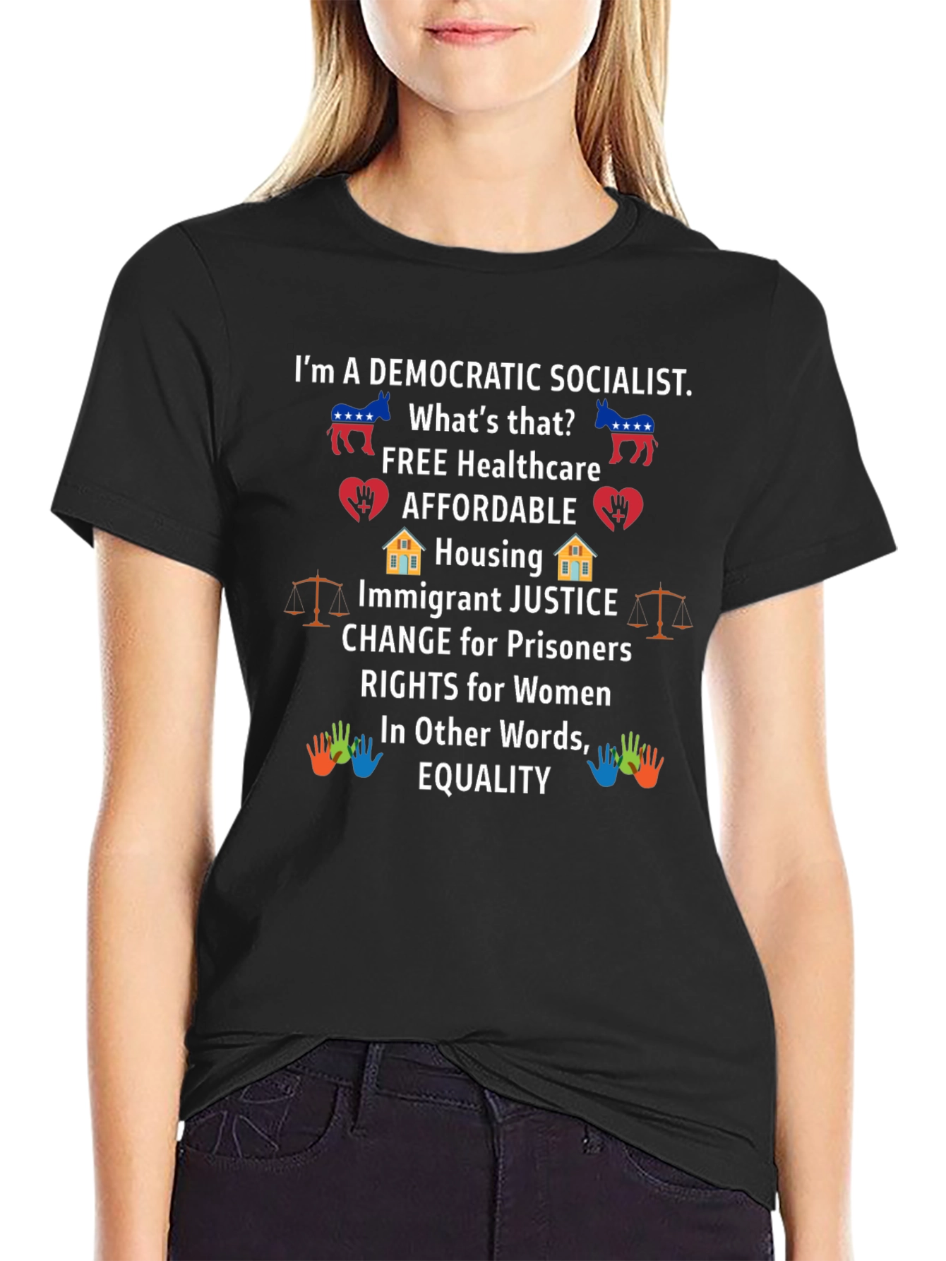 Democratic Socialist T-Shirt Equality and Justice