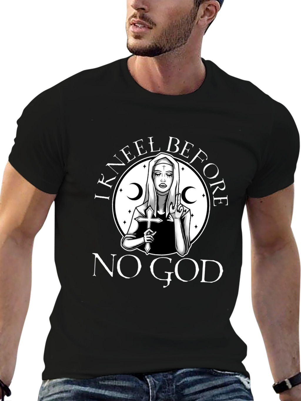 I Kneel Before No God Graphic T-Shirt