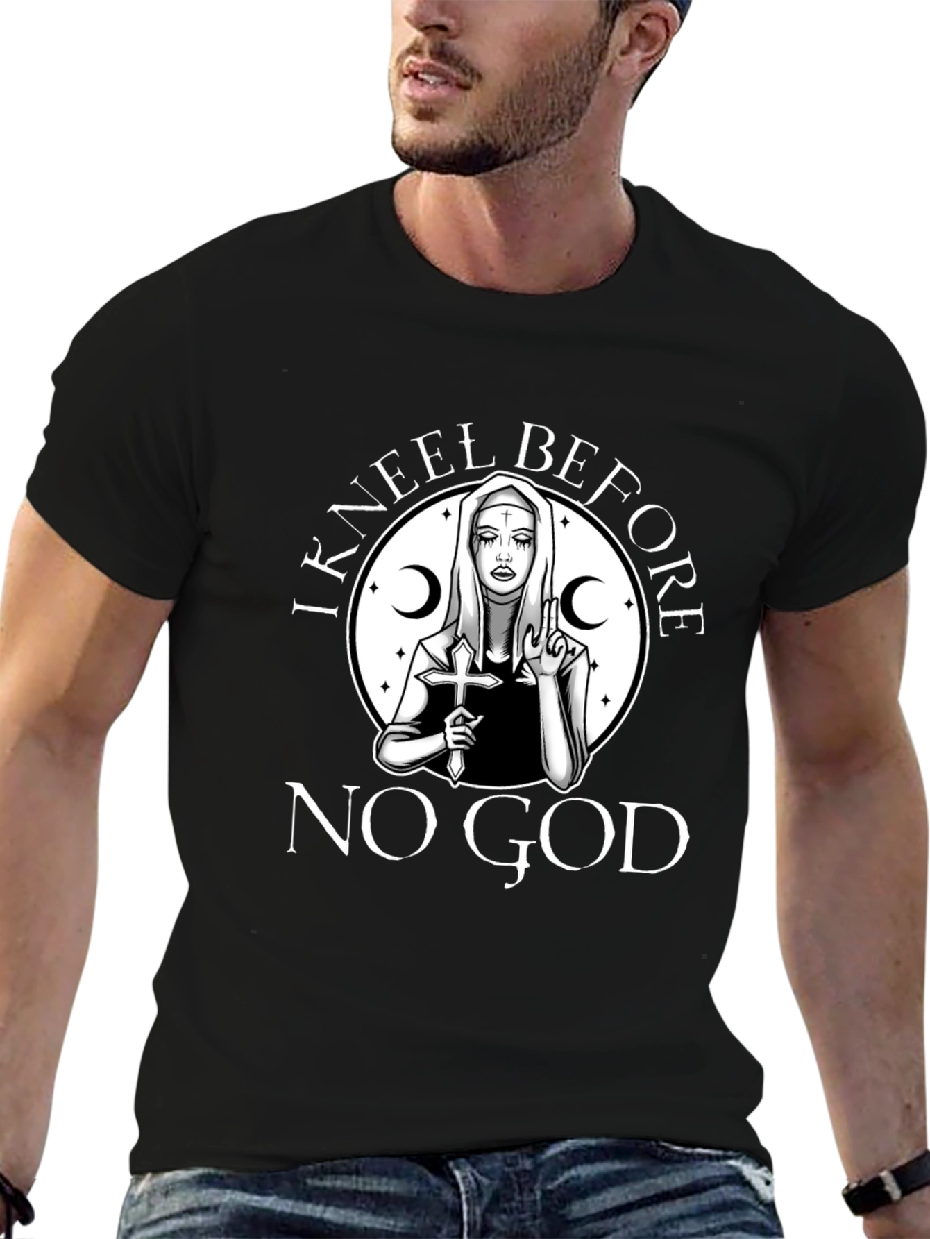I Kneel Before No God Graphic T-Shirt