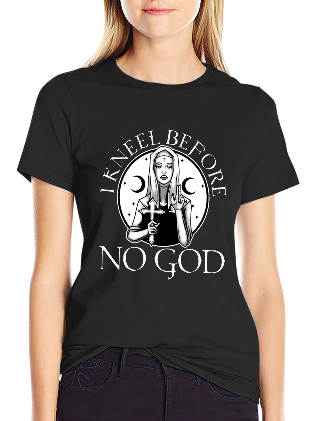 I Kneel Before No God Graphic T-Shirt